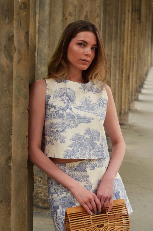 Crop Top Toile de Jouy - The Garden Collection by MARCHA
