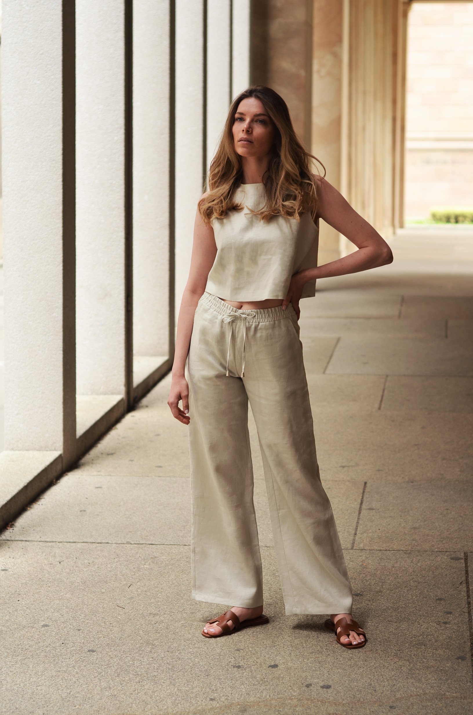 Irene Linen Pants - The Garden Collection by MARCHA